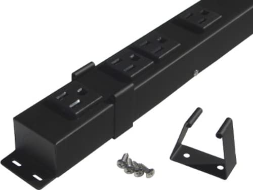 12” Hardwired Power Strip (NO Power Cord), 4 (NEMA 5-20R) Vertical Outlets (NOT Tamper Resistant), with Ears (with mounting tabs on Both Ends), 20
