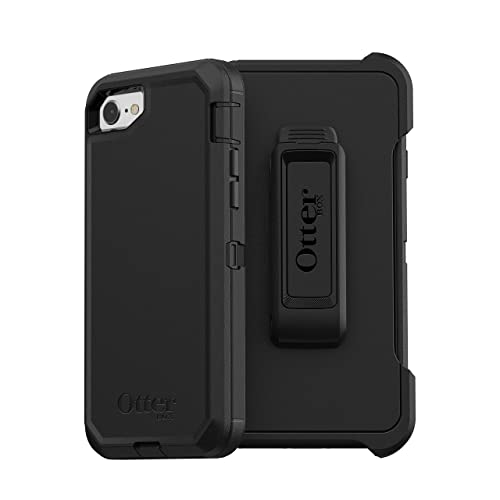 OtterBox iPhone SE 3rd & 2nd Gen, iPhone 8 & iPhone 7 (not Compatible with Plus Sized Models) Defender Series Case - Black, Rugged & Durable,