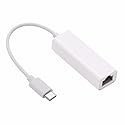 Diyeeni USB-C to Ethernet Adapter, USB 3.1 Type-C to RJ45 100Mbps Ethernet LAN Network Adapter, Charging and Surfing 2 in 1 for PC, Laptop, Tablet