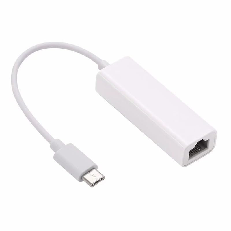 Diyeeni USB-C to Ethernet Adapter, USB 3.1 Type-C to RJ45 100Mbps Ethernet LAN Network Adapter, Charging and Surfing 2 in 1 for PC, Laptop, Tablet