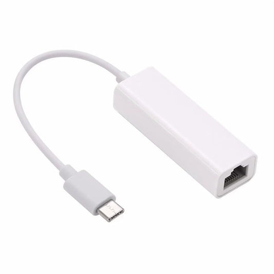 Diyeeni USB-C to Ethernet Adapter, USB 3.1 Type-C to RJ45 100Mbps Ethernet LAN Network Adapter, Charging and Surfing 2 in 1 for PC, Laptop, Tablet