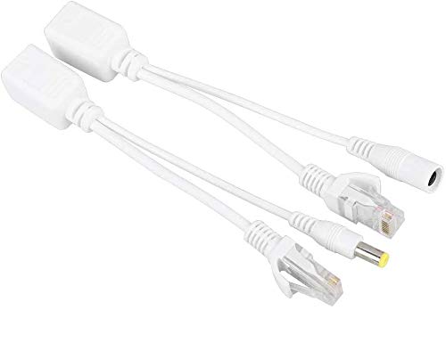 10 Pair IP Camera POE RJ45 Cable Power Over Ethernet Adapter Injector Splitter 12 V