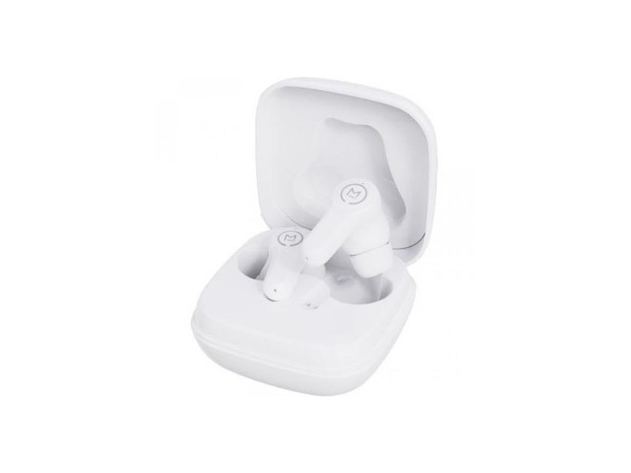 Morpheus 360 Pulse HD Wireless Earbuds Bluetooth Headphones One Touch Media Controls Waterproof IPX5 Magnetic Charging Case TW7800W White