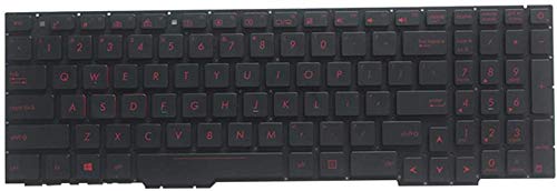 New English Laptop Replacement Keyboard for Asus GL553 Series GL553V GL553VW ZX553VD ZX53V FX553VD FX53VD FX753VD FZ53V ZX73 US Layout with Backlight