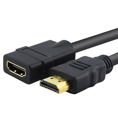 AYA 25Ft (25 Feet) 24AWG High Speed HDMI Male to Female Extension Cable Ethernet, CL2, Audio Return, 4K 3D and in Wall Ready