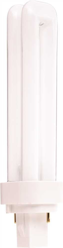 SATCO HyGrade Quad Tube Compact Fluorescent Lamp, 18 W, CFL Lamp, Bi-Pin G24d-2 Lamp Base, T4 Shape, 1250 Lumens
