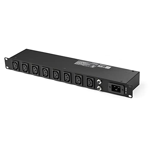 StarTech 8-Port 1U PDU, IEC C13, 16A 240V, Horizontal, TAA (PDU08C13H)