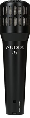 AUDIX i5 Dynamic Instrument Microphone: Pro Snare Mic/Guitar Amp Microphone - Black