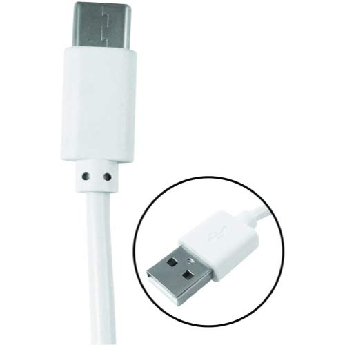 Zenith PM1006UCW USB C to USB A Cable, 6-feet, White
