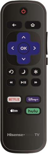 Replacement Remote Control Compatible with All Hisense Roku TV Smart 4K TVs ?Not for Roku Stick and Roku Box?(Netflix/Disney Plus/Apple TV+ / Hulu)