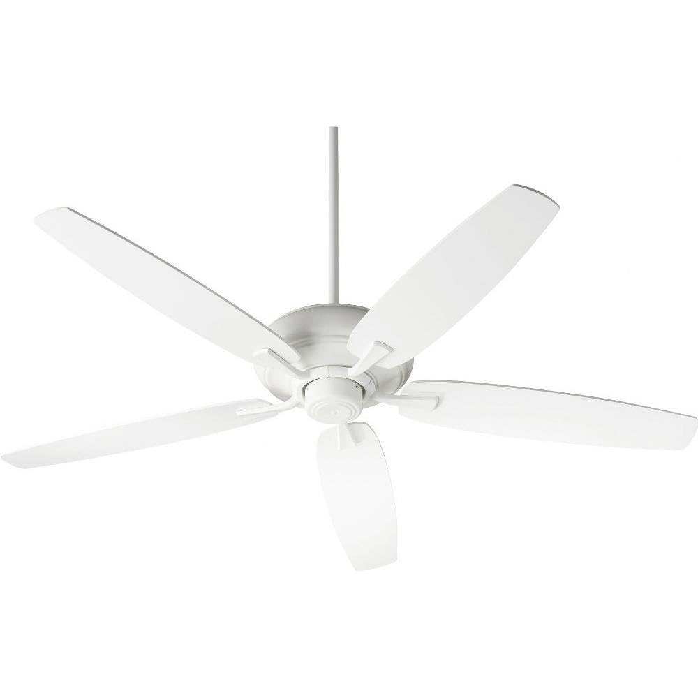 Bailey Street Home Illogan Downs Ceiling Fan in Soft Contemporary Style 56 inches Wide By 12.5 inches High-Studio White Finish-Studio White Blade