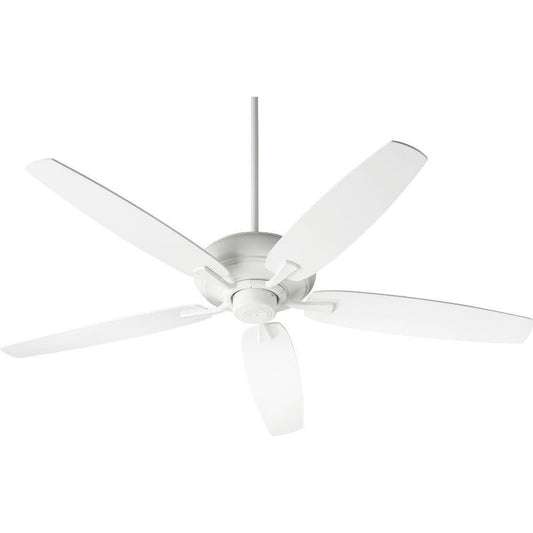 Bailey Street Home Illogan Downs Ceiling Fan in Soft Contemporary Style 56 inches Wide By 12.5 inches High-Studio White Finish-Studio White Blade