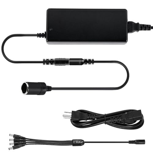 12V 10A Power Adapter 120W, DC 12V 10A Power Supply Adapter AC to DC Converter Transformer for Car Powered Device，is Suitable for LCD Monitors, LED…