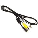 Replacement K1HA08CD0008, K1HA08CD0014 & K1HA08CD0020 AV Audio/Video RCA Cable Cord Intended for Select Panasonic Lumix Digital Cameras (Compatible