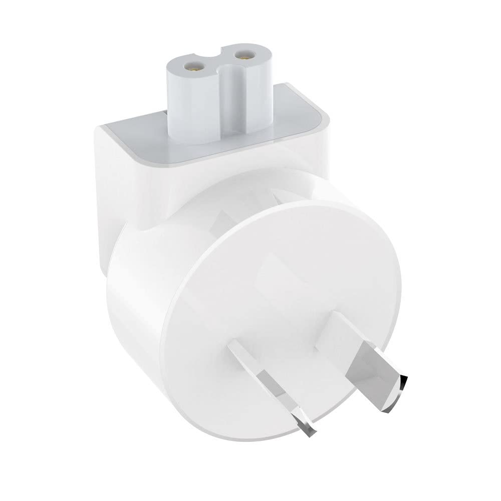 VizGiz 2 Pack AU Plug Duck Head Adapter Converter for Apple MacBook Mac iPad iPhone AC Power Wall Charger Brick Block Australian New Zealand China NZ…
