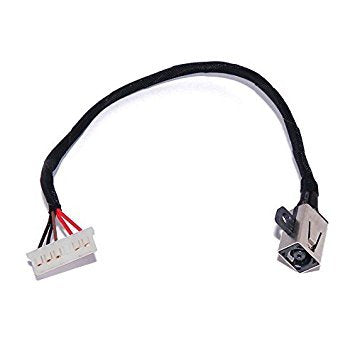 New AC DC Jack Power Plug in Charging Port Connector Socket with Wire Cable Harness Replacement for Dell Inspiron 15 41113 5100