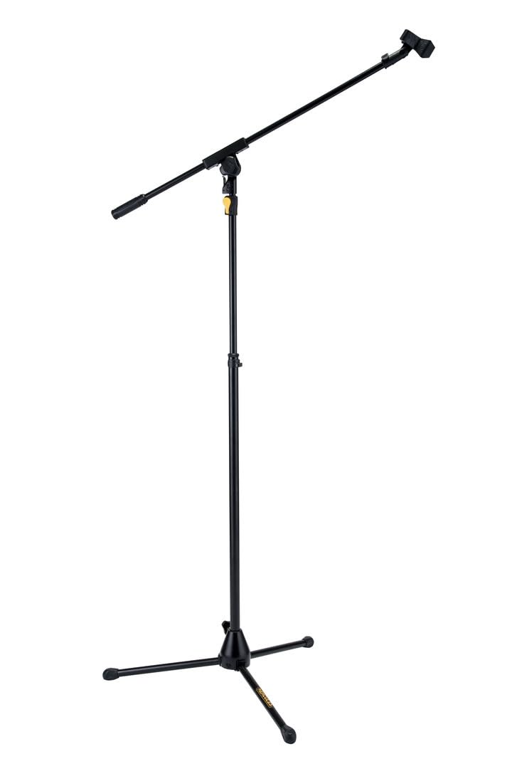 Hercules MS631B PLUS Tripod Microphone Stand with Boom and Mic Clip and EZ Grip Height Adjustment