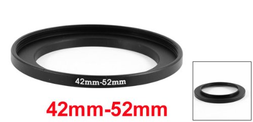 uxcell 42mm-52mm Step Up Ring Adapter, 42mm to 52mm Aluminum Camera Lens Filter Adapter Stepping Up Ring 42mm Male to 52mm Female for Digital DSLR SLR
