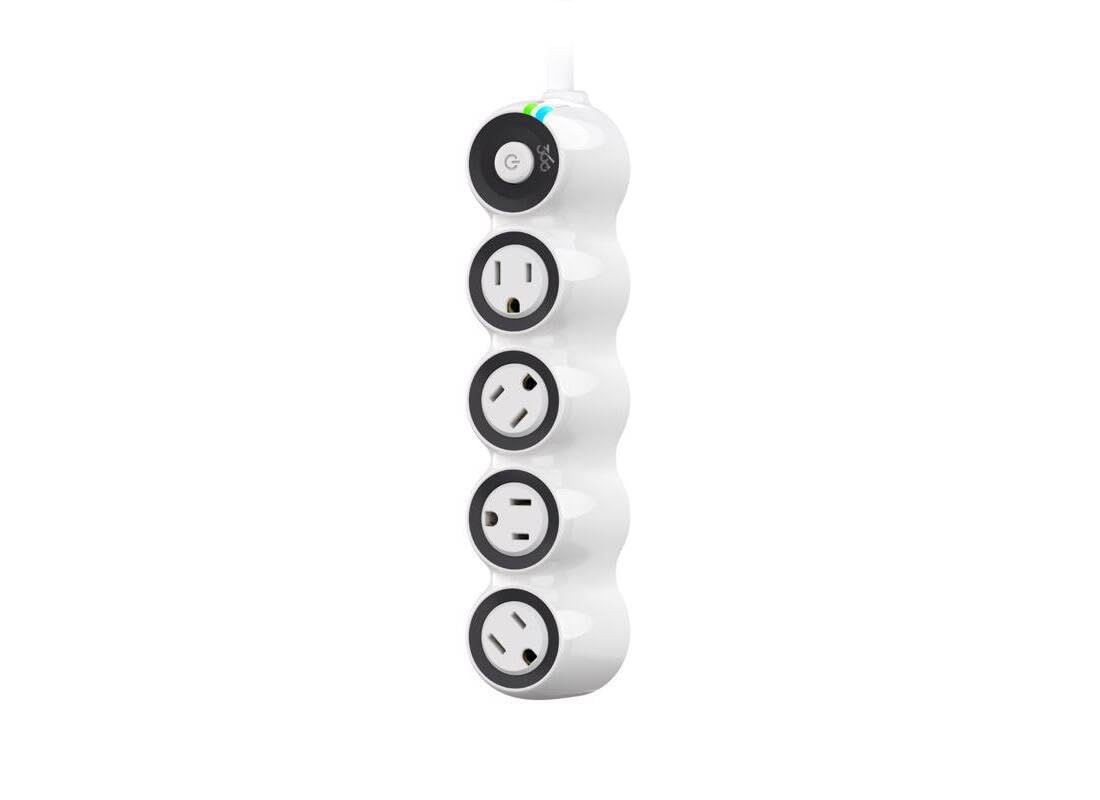 360 Electrical PowerCurve Power Strip, Extension Cord with Multiple Outlets, 4 Rotating Outlets, Outlet Extender 4 ft, Surge Protector Power Strip