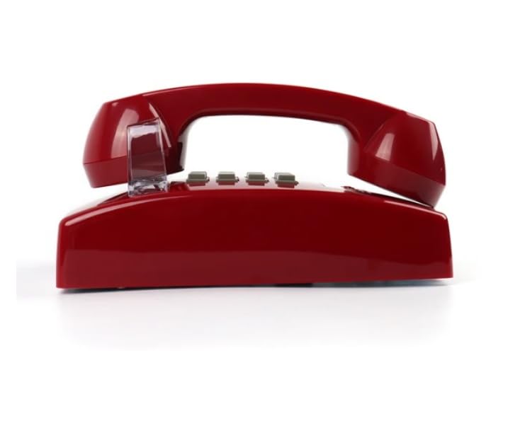 Industrial-Grade Emergency Wall Phone with Hotline Dialer Pre-Programmed to Auto dial 911 (Off-Hook) - RED by HQTelecom