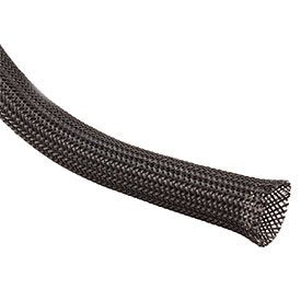 Techflex 1 Inch Flexo Clean Cut Braided Cable Sleeve - Black - 25 Feet