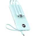 VEEKTOMX 10000mAh Portable Charger with Built-in Cables, Fast Charge Power Bank for iPhone 16/15/14 Samsung Android, USB C Battery Pack with iPhone