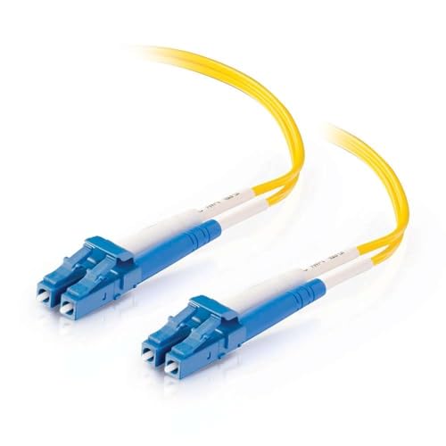 C2G 37461 OS2 Fiber Optic Cable - LC-LC 9/125 Duplex Single-Mode PVC Fiber Cable, Yellow (19.7 Feet, 6 Meters)