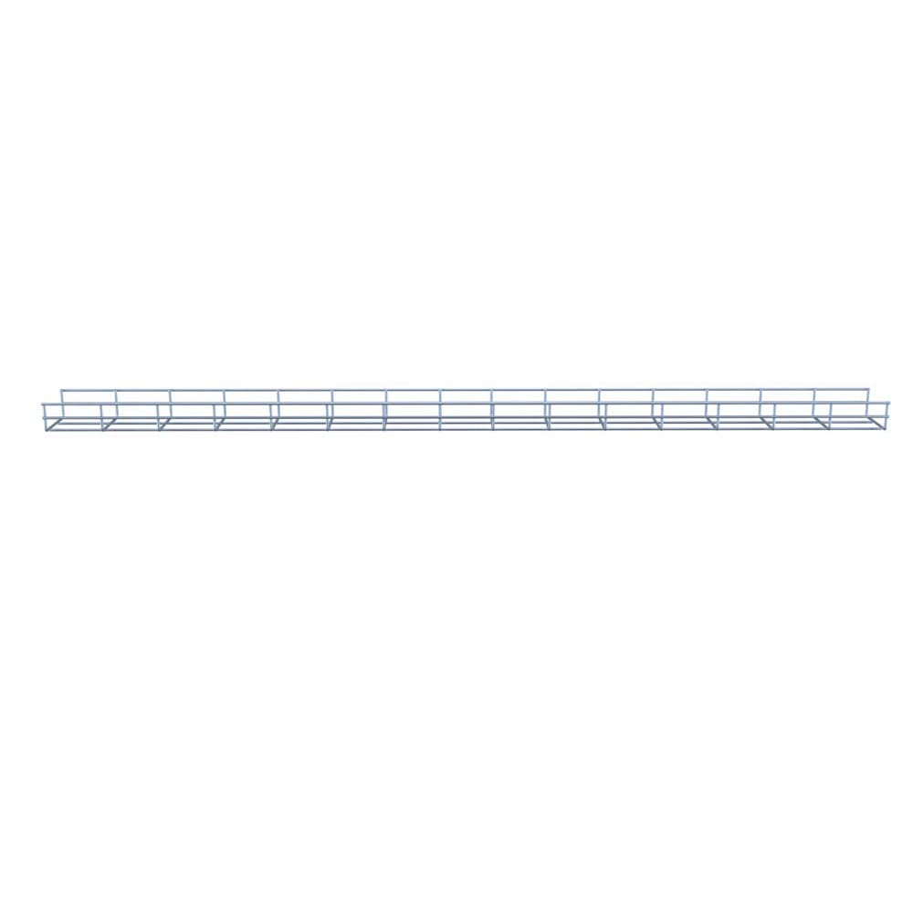 NavePoint Wire Mesh Cable Tray, Electro Zinc Plated, Silver Steel, 1.97 x 3.94 x 59.06 inch, 2-Pack