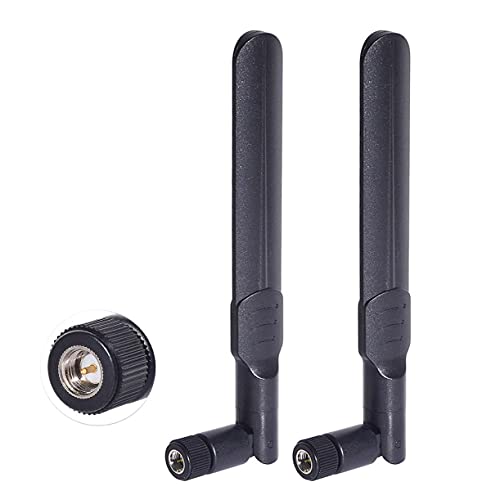 Bingfu Dual Band WiFi 2.4GHz 5GHz 5.8GHz 8dBi SMA Male Antenna (2-Pack) for Wireless Vedio Security IP Camera Recorder Surveillance Recorder Truck