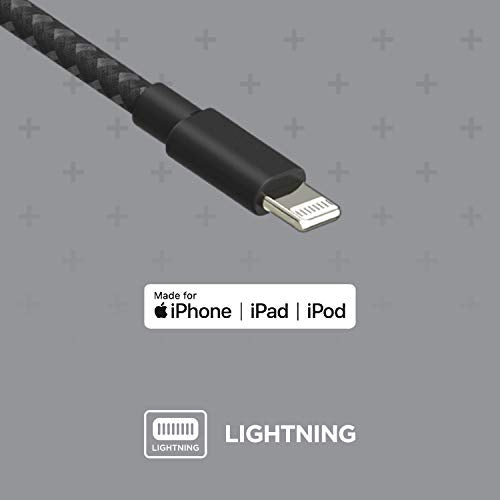[2-Pack] Motorola 1.5m (4.9ft) Premium Braided Nylon USB-C to Lightning Data/Charging Cables for Fast Charging iPhone 12, 12 Pro, 11, 11 Pro, X, XR…
