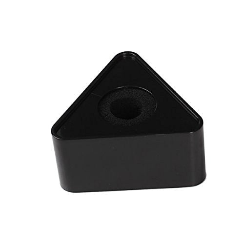 TINKSKY Microphone Flag Station Triangular Abs Interview Mic Holder for Podcast Broadcasting and Live Recording 3.7X3.7X2 Inches Black