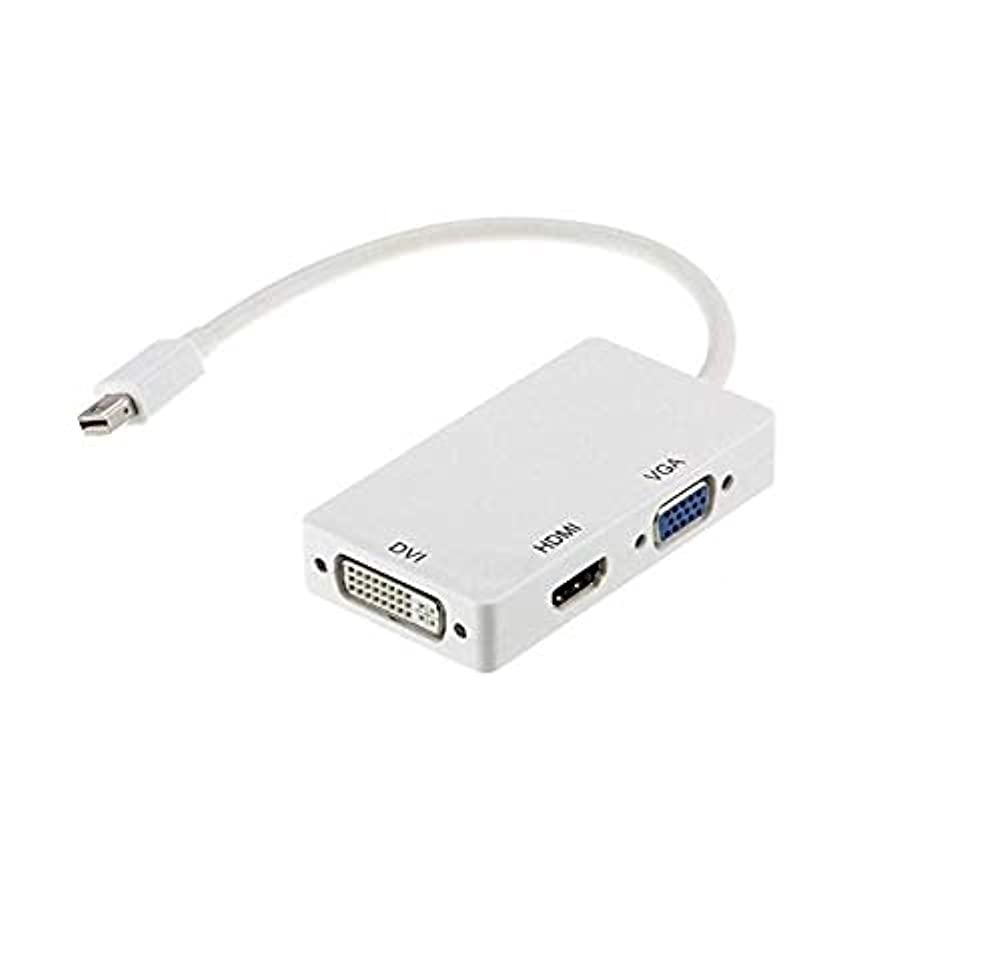 Axiom 3-in-1 Mini DisplayPort to HDMI, VGA and DVI Video Adapter