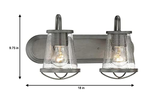 Georgina 2-Light Weathered Iron Vanity Light