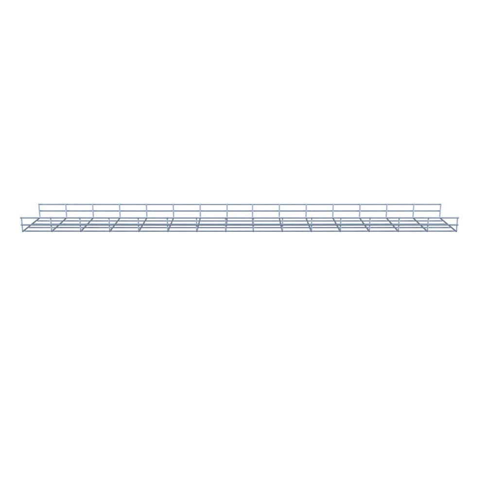 NavePoint Wire Mesh Cable Tray, Electro Zinc Plated, Silver Steel, 1.97 x 7.88 x 59.06 inch, 2-Pack