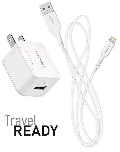 Galvanox iPhone Charger - 10W USB Wall Plug with MFi Apple Certified Lightning Cable (Single Port)