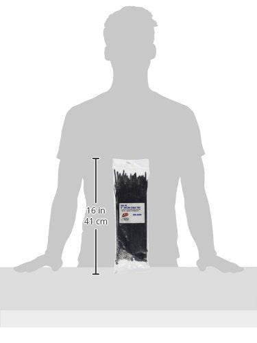 ATD Tools 20411 Black 11" 100-Piece UV Stabilized Nylon Cable Tie