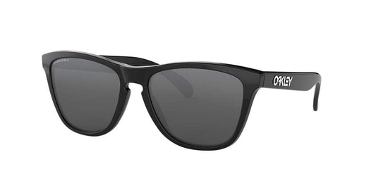Oakley Unisex OO9013 Frogskins Square Sunglasses, Polished Black/Prizm Black, 55 mm