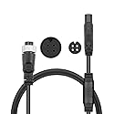 GreenYi 4Pin Male to M12 Aviation Female Cable Plug Adapter Converter, for Car Rear Camera Monitor Connector Conversion