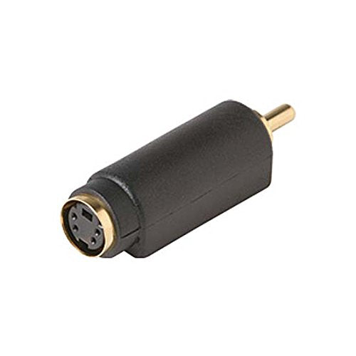 S-Video VHS Female to RCA Male Adapter Connector Converter Gold Plated Plug 1 Pack Stereo Cable Connector Audio Video Tool Less Hook-Up Component