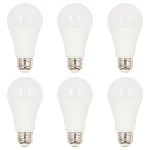 Westinghouse 5308020 15 Watt (100 Watt Equivalent) A19 Cool White LED Light Bulb, Medium Base, 6 Pack