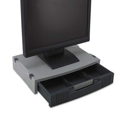 Basic LCD Monitor Stand, 15 x 11 x 3, Light Gray/Charcoal