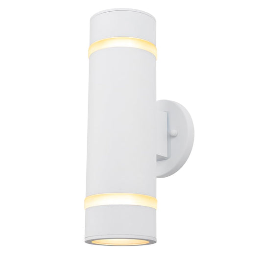 Cerdeco Stainless Steel Modern Porch Light Outdoor Wall Lighting Cylinder Wall Sconce Suitable for Garden & Patio,White Finished[ UL-Listed ]