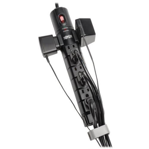 Tripp Lite 8 Outlet Surge Protector Power Strip, 6ft Cord Right Angle Plug, Tel/Modem, & $150K INSURANCE (TLP806TEL)