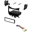 ASC Audio Car Stereo Install Kit for Single Din Radio, Black, 2003-2007 Honda Accord