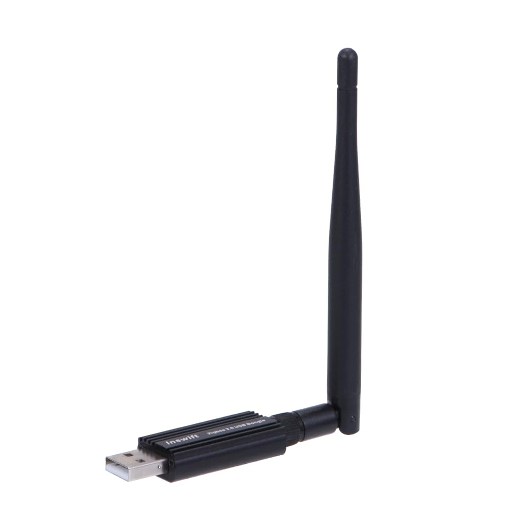 Smaller Size Zigbee 3.0 USB Dongle Gateway, Work with Home Assistant Zigbee2MQTT, EFR32MG21 Universal USB Gateway with Antenna, Wireless Zigbee