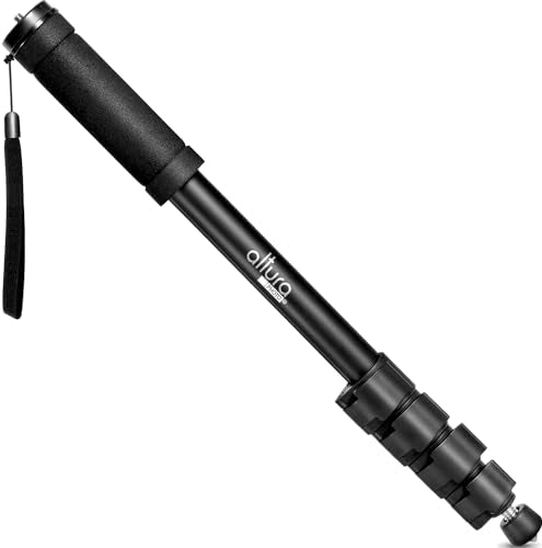 Altura Photo 62-Inch Camera Monopod - Heavy Duty Stand for Canon, Nikon, & Sony Mirrorless & DSLR Cameras - Steady Photography, Lightweight & Portable