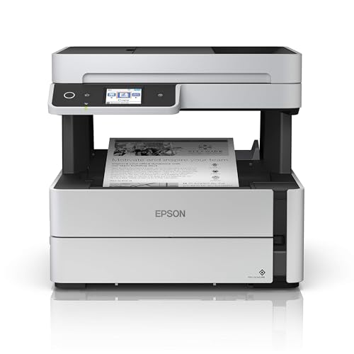 Epson EcoTank ET-M3170 Wireless Monochrome All-in-One Supertank Printer with ADF, Fax and Ethernet Plus 2 Years of Unlimited Ink*