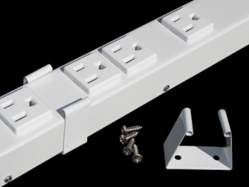 16” Hardwired Power Strip (NO Power Cord), 5 Vertical Outlets (NOT Tamper Resistant), NO Ears (Without mounting tabs on Both Ends), 15A (NOT a 20 Amp