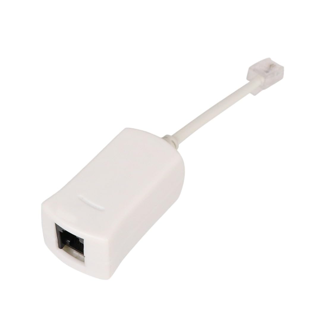 DSL Filter for Landline Phone DSL Modem Phone Filter Adapter RJ11 Splitter Male to Female ADSL Cable for Interference Static Noise Blocker ADSL