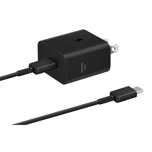 Samsung 25W Wall Charger Power Adapter with Cable, Super Fast Charging, Compact Design, Energy Efficient, Compatible with Galaxy and USB Type C